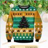 Black Cat Tree Meowy Ugly Christmas Orange Christmas Occasion Sweater