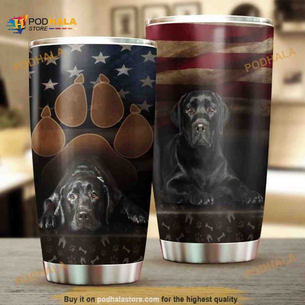 Black Labrador Dog Stainless Steel Cup Coffee Tumbler