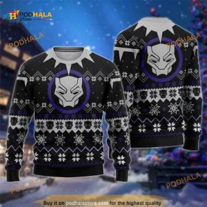 Black Panther Marvel Christmas Ugly Xmas Wool Sweater