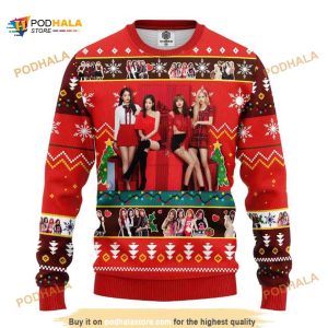 Black Pink Music Band Merry Xmas Ugly Christmas Sweater