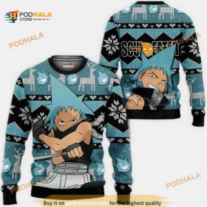Black Star Anime Soul Eater Xmas Ugly Christmas Sweater
