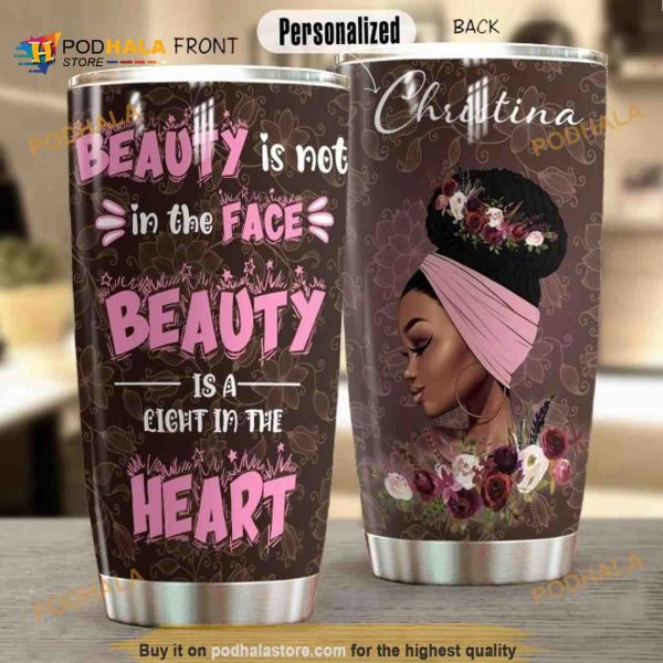 Black Women Personalized Beautiful African Women Coffee Tumbler