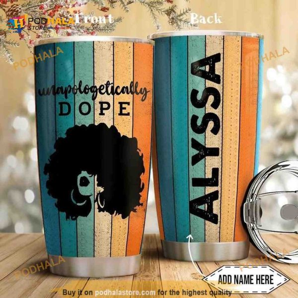 Black Women Vintage Personalized Gift Coffee Tumbler