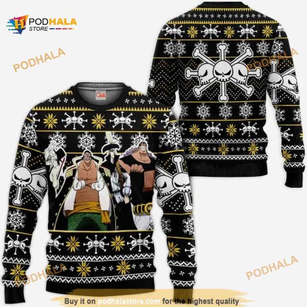 Blackbeard Pirates Anime One Piece Xmas Ugly Christmas Sweater