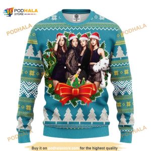 Blue Black Pink Music Band Merry Xmas Ugly Christmas Sweater
