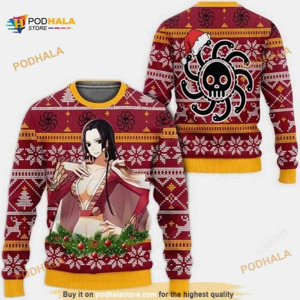 Boa Hancock One Piece Anime Xmas Wool Ugly Sweater