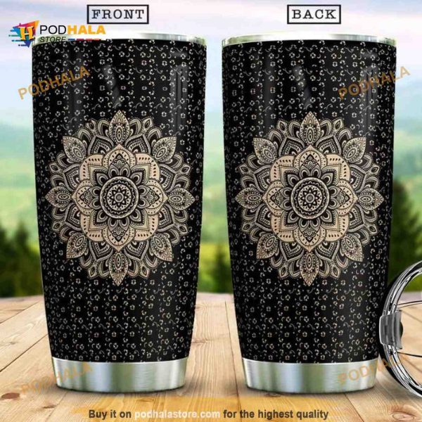 Bohemian Mandala Hippie Stainless Steel Cup Coffee Tumbler