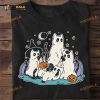 Boo Black Cats Haunted Pumpkins Halloween Shirt