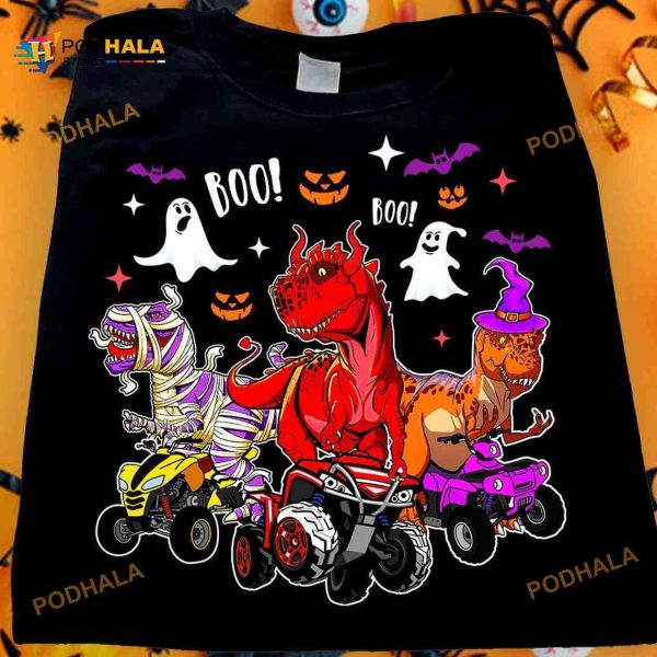 Boo Boo Halloween Dinosaur Halloween Shirt, Dinosaur Riding Terrain Vehicle