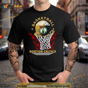 Boston Celtics Basketball Champions Fire Logo 2023 Shirt 1