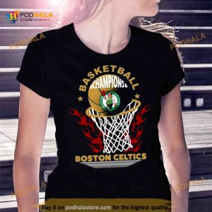 Boston Celtics Basketball Champions Fire Logo 2023 Shirt 2