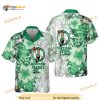Boston Celtics Funny Hawaiian Shirt, Hibiscus Flower Pattern Aloha Shirt