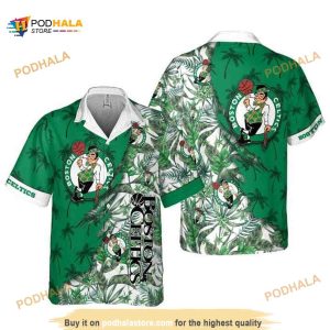 Boston Celtics Funny Hawaiian Shirt, Tropical Flowers Summer Holiday Gift