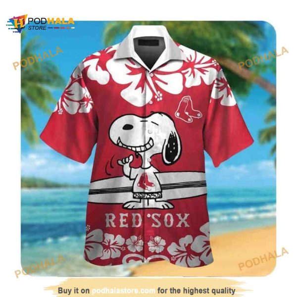 Boston Red Sox MLB Hawaiian Shirt, Snoopy Gift For Sport Fans