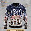 Boston Terrier Family Christmas Wool Funny Ugly Christmas Sweater
