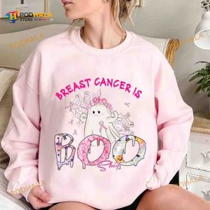 Breast Cancer Is Boo Sheet Pink Ribbon Bandana Boo Halloween Shirt