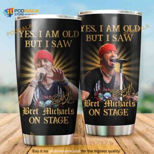 Bret Michaels On Stage Gift For Lovers Travel Coffee Tumbler All Over Print