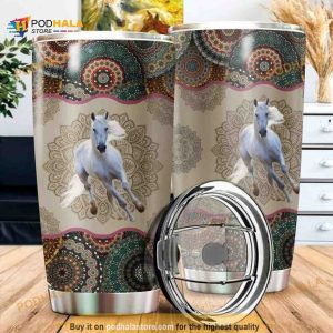 Brocade Horse Stainless Steel Cup Coffee Tumbler