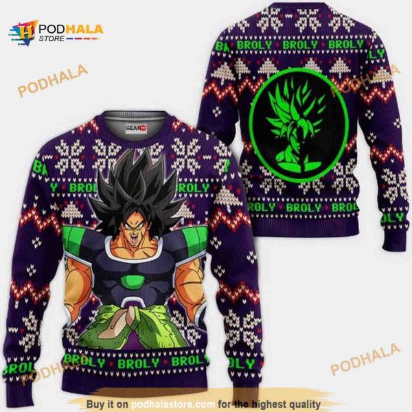 Broly Anime Dragon Ball Xmas Ugly Christmas Sweater
