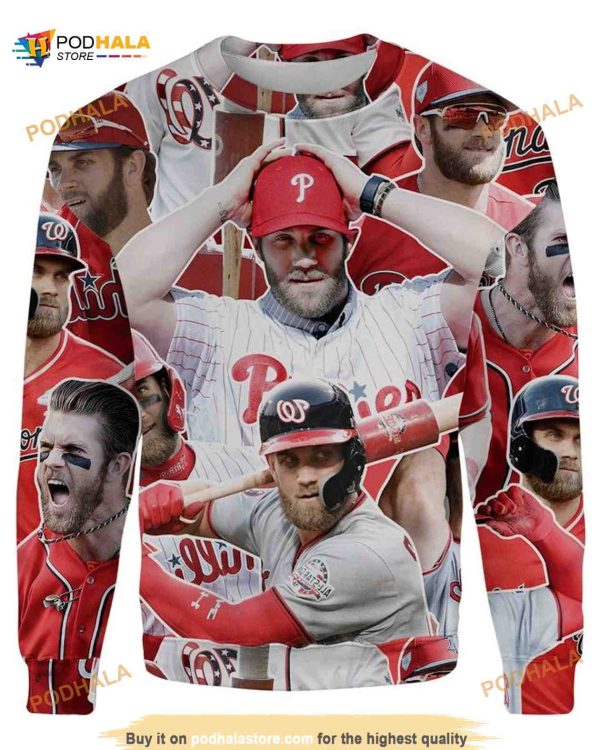 Bryce Harper All Over Printed Funny Ugly Christmas Sweater