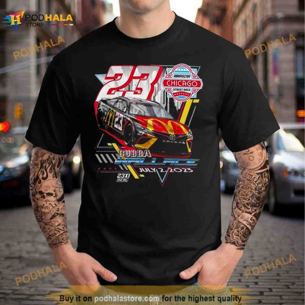 Bubba Wallace 23 2023 Chicago Street Race Inaugural Event July 2 Shirt