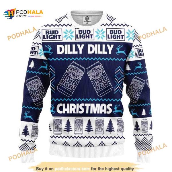 Bud Light Dilly Dilly Merry Xmas Ugly Christmas Sweater