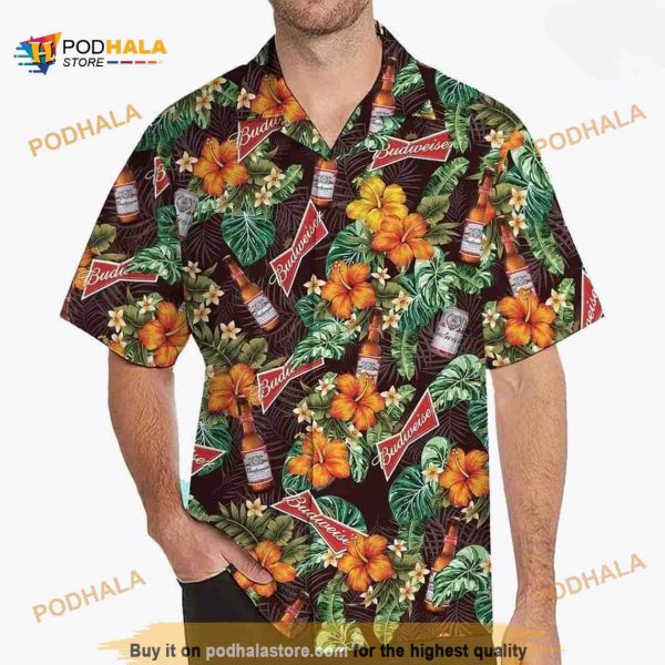 Budweiser Beer Hawaiian Shirt, Birthday Gift For Beach Lovers Aloha Shirt