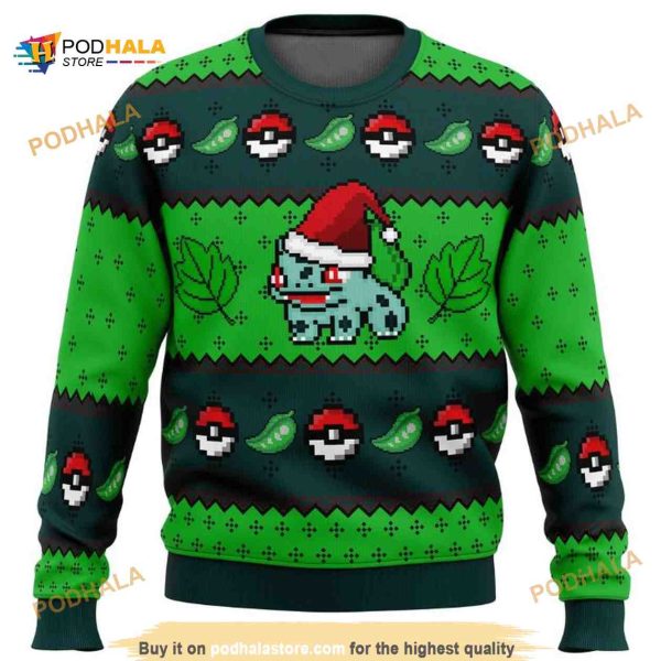 Bulbasaur Pokemon Anime Ugly Xmas Wool Sweater