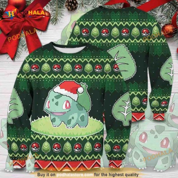 Bulbasaur Pokemon Christmas Anime Ugly Xmas Sweater