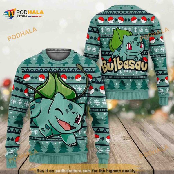 Bulbasaur Pokemon Lovely Christmas Ugly Christmas Sweaters