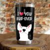 Bull Terrier Dog I Love You Gift Travel Coffee Tumbler