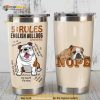 Bulldog 5 For Rules English Owners Gift Travel Coffee Tumbler