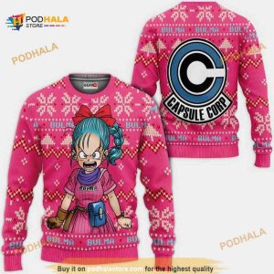 Bulma Anime Dragon Ball Xmas Funny Ugly Christmas Sweater