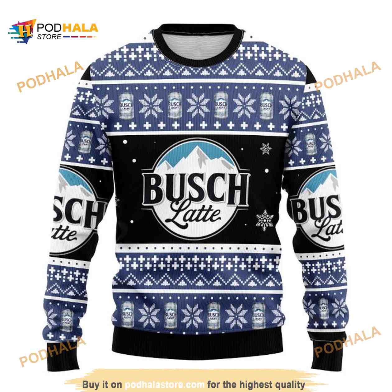 Busch Latte Beer Christmas Funny Ugly Christmas Sweater Busch Latte Beer Christmas Funny Ugly Christmas Sweater