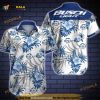 Busch Light Hawaiian Shirt Blue Tropical Floral, Gifts For Beer Drinkers