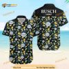 Busch Light Hawaiian Shirt, Pineapple Tropical Palm Leaf, Gifts For Beer Drinkers
