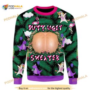 Butt Ugly 3D Christmas Funny Ugly Christmas Sweater