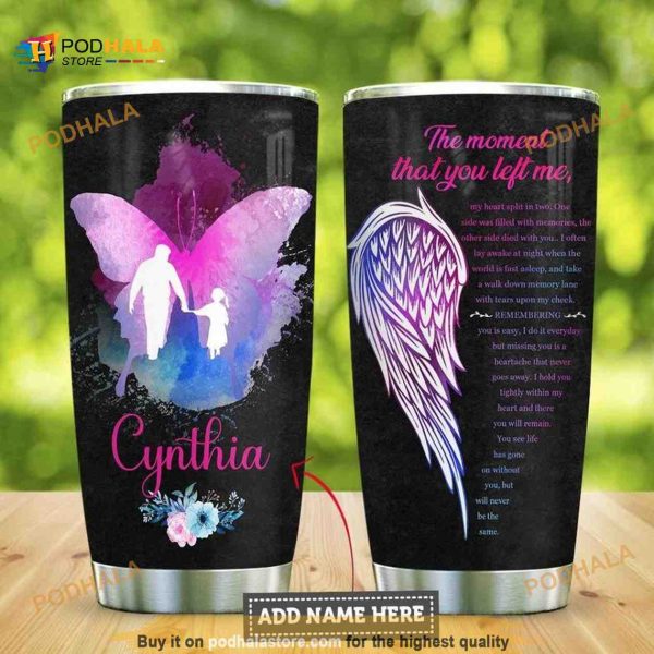 Butterfly Daddy And Daughter Personalized Coffee Tumbler