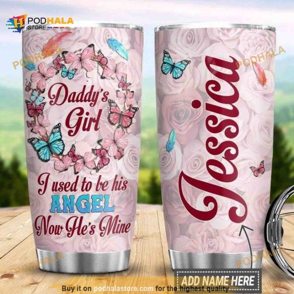 Butterfly In Heaven My Daddy Angel Personalized Coffee Tumbler