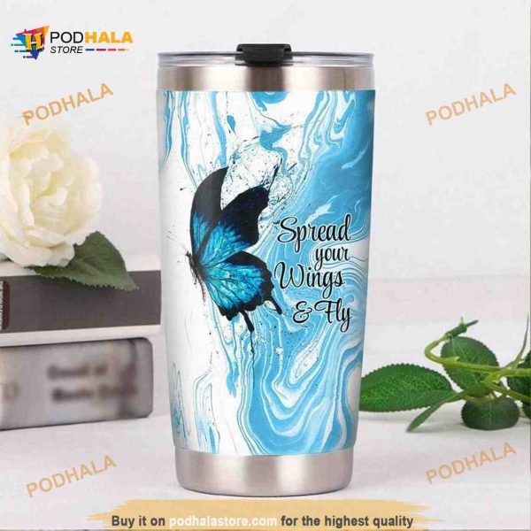 Butterfly Spread Your Wings Efly Gift Travel Coffee Tumbler