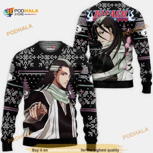 Byakuya Kuchiki Anime Bl Xmas Funny Ugly Christmas Sweater