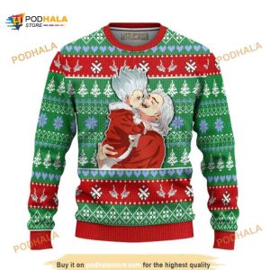 Byakuya x Senku Anime Ugly 3D Xmas Funny Ugly Christmas Sweater