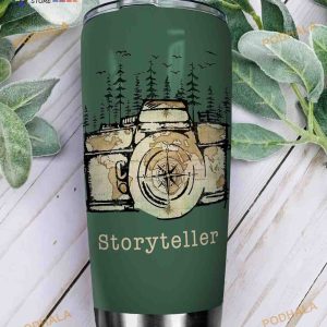 Camera Retro Graphic Stainless Steel Cup Coffee Tumbler