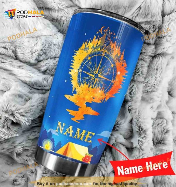 Camping Personalized Gift Travel Coffee Tumbler All Over Print