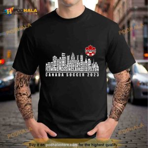 Canada Soccer 2023 Team Players Name City Skyline Shirt