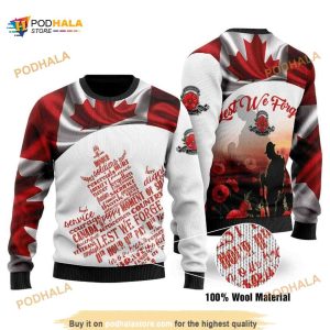 Canadian Veterans Xmas Funny Ugly Christmas Sweater 3D