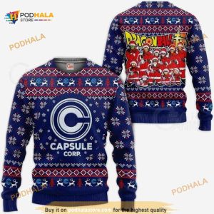 Capsule Corp Anime Dragon Ball Xmas Ugly Christmas Sweater