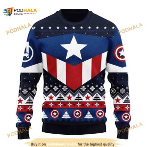 Captain America Xmas Funny Ugly Christmas Sweater