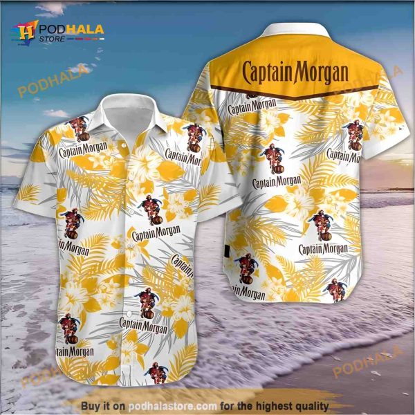 Captain Morgan Hawaiian Shirt, Gift For Beach Vacation, Captain Morgan Shirt