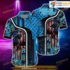 Carolina Panthers NFL Hawaiian Shirt Tropical Pattern Skull Punisher, Carolina Panthers Gift